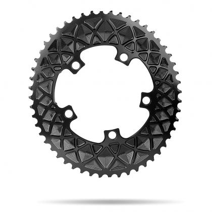 AbsoluteBlack Oval Road Chainring 50T – 110 BCD 5-Bolt for Shimano | Black