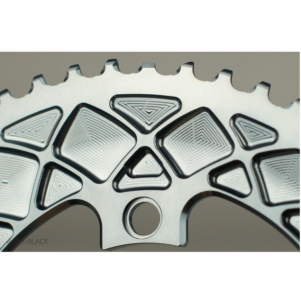 AbsoluteBlack Oval Road Chainring 50T – 110 BCD 5-Bolt for Shimano | Black