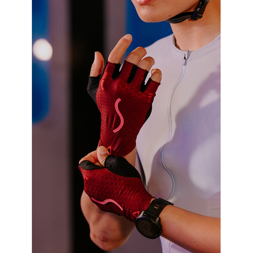 Monton Fire Gloves – Red | Performance Cycling Gloves (Size S)