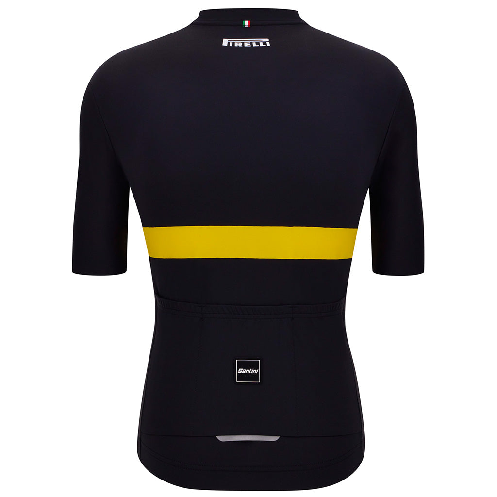 Santini Pirelli Sport Club Men's Cycling Jersey (Black) | Cycling Gears Hub