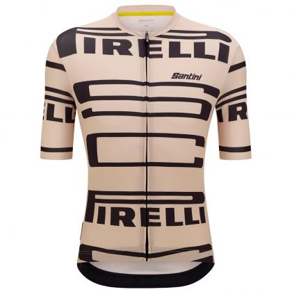 Santini Pirelli Sport Club Unisex Cycling Jersey (Beige) | Cycling Gears Hub