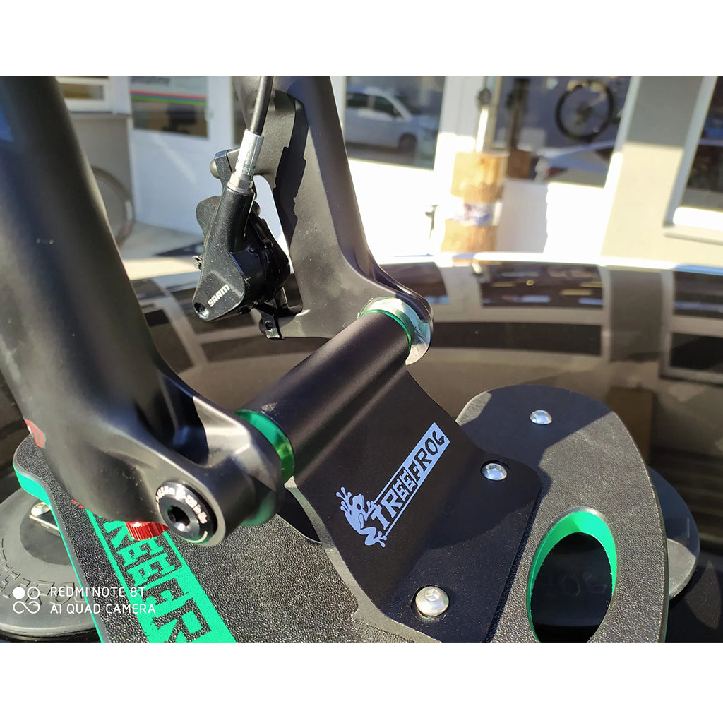 TREEFROG Pro1 Plus Bike Rack (Universal Mount) –Single Bike Roof Carrier with Secure Suction Mount System