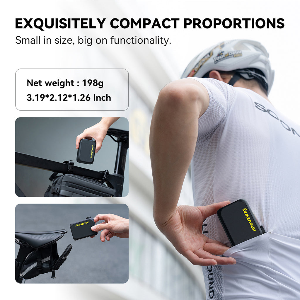 Anoutway AT1 Max Mini Electronic Hand Pump Color-Black | Cycling Gears Hub