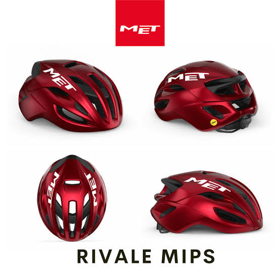 MET Rivale MIPS Road Cycling Helmet Color-Red Metallic Glossy) | Cycling Gears Hub
