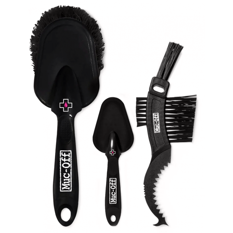 Muc-Off 3-Piece Detailing Brush Set | Premium Bike Cleaning Brushes