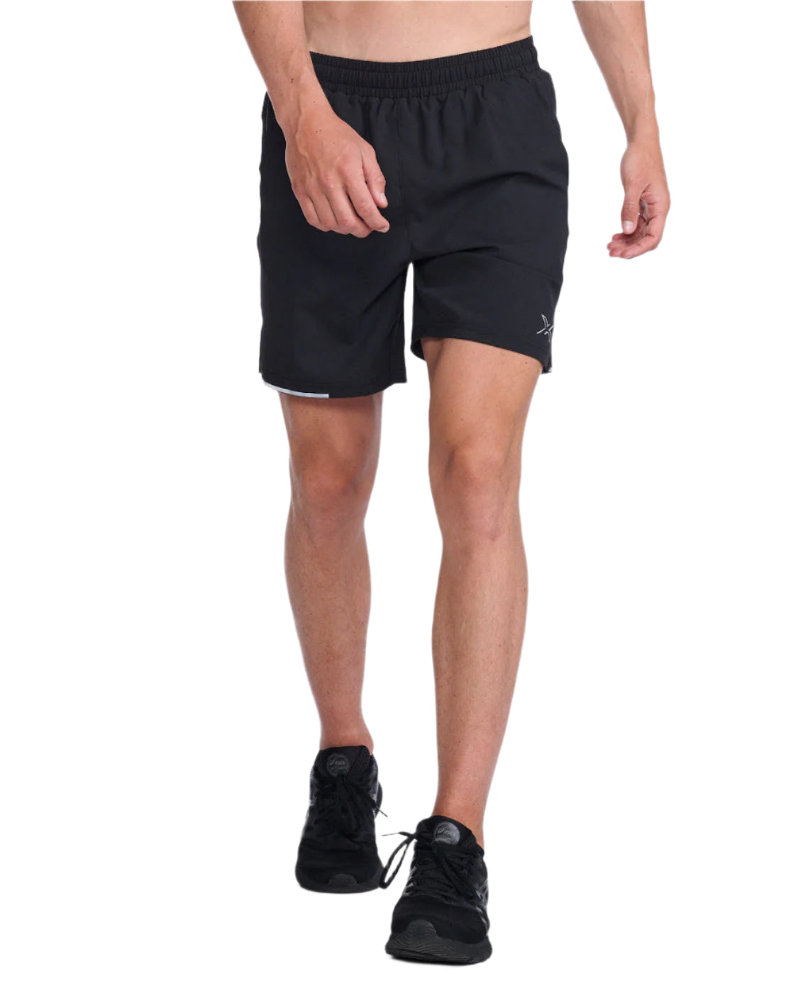 2XU MR6904B Aero 7 Inch Men's Running Shorts (Black/Silver Reflective) | Cycling Gears Hub