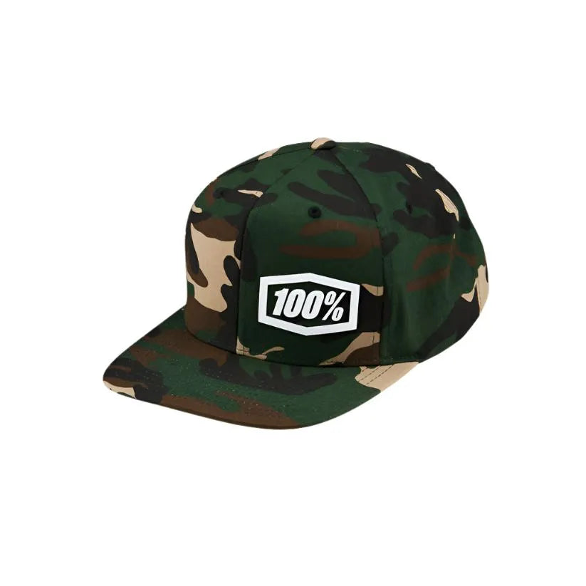 100% Machine Camo Snapback Cap – Stylish Performance Headwea