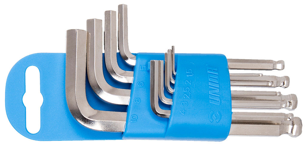 UNIOR 220/4LPH SET OF HEXAGON WRENCHES IN PLASTIC BOX 1.5-10 / 9
