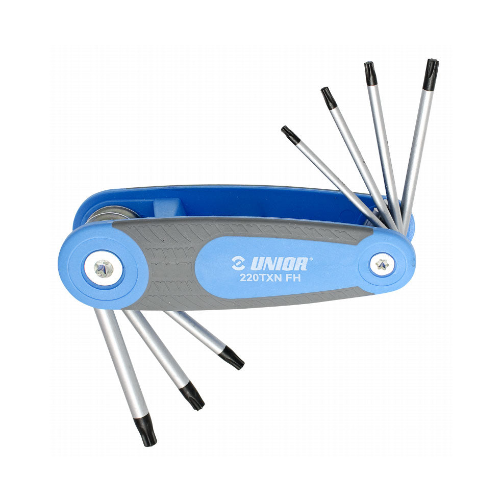 UNIOR 220/7TXNFH SET OF WRENCHES WITH TX PROFILE IN FOLDING HOLDER
