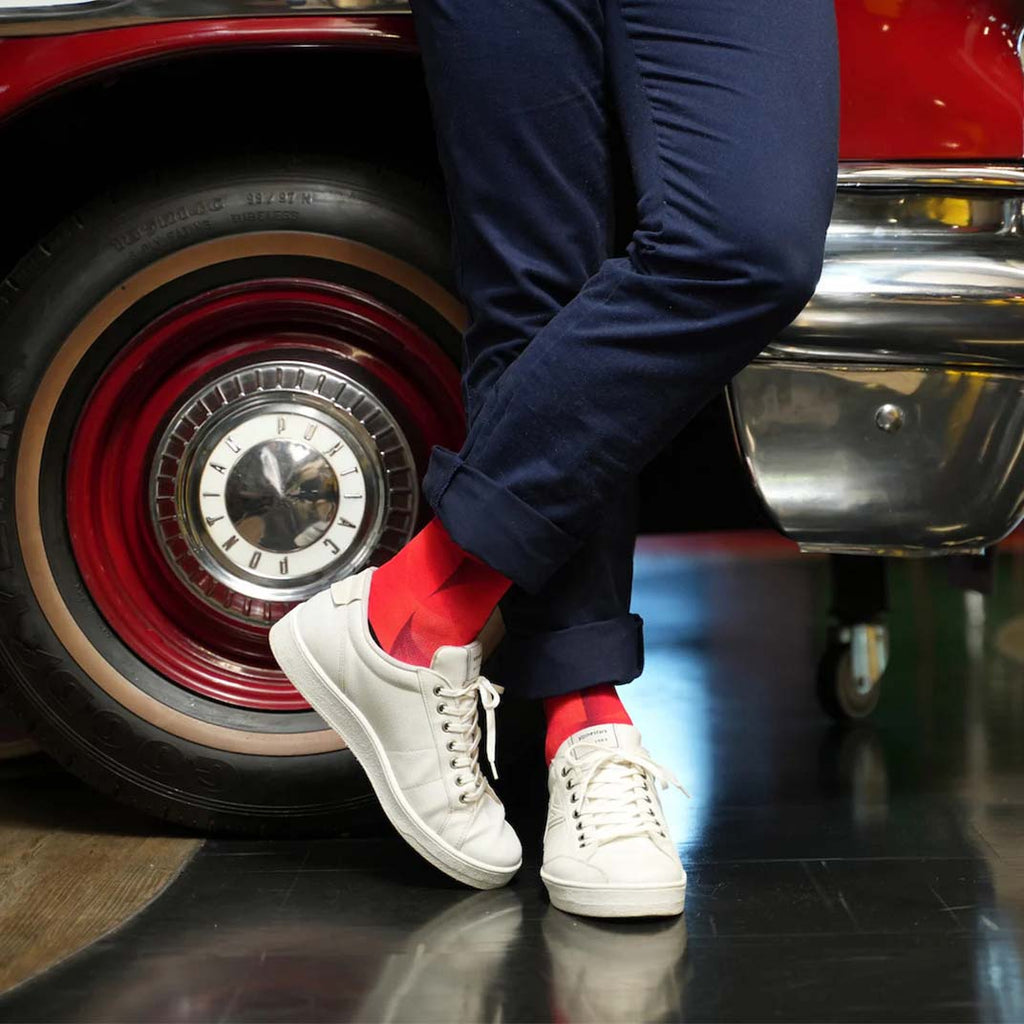 SOX Solid Red Casual Crew Socks – Premium Everyday Crew | Breathable Lightweight Comfort