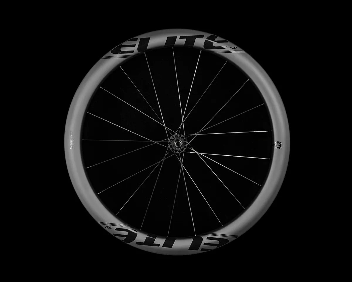 Elite Wheels Marvel 50D Carbon Disc Wheelset with Ceramic Bearings | Tubeless Ready | Cycling Gears Hub