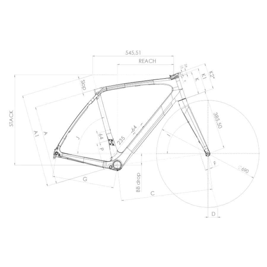 LOOK 765 Optimum DB Carbon Frameset – Black Glossy | Size S/M | Cycling Gears Hub