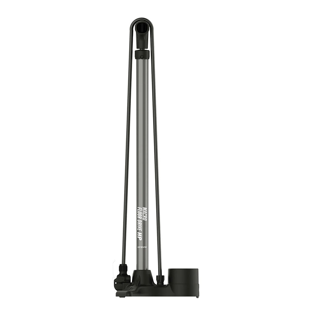Lezyne Macro Drive High Pressure Dual Valve Floor Pump (Flat Grey)| Cycling Gears Hub