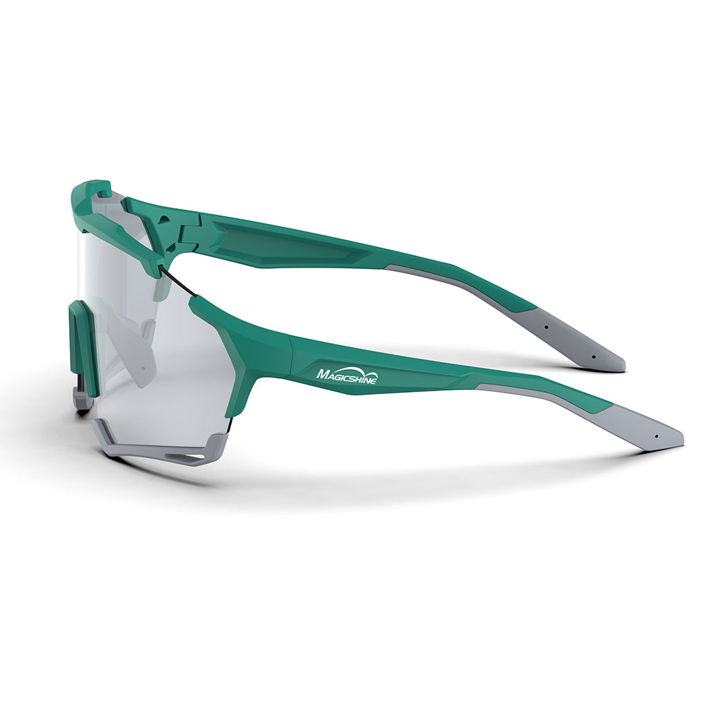 Magicshine Versatile Photchromic Sport Sunglasses Clear &Green