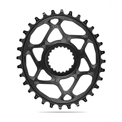 AbsoluteBlack Oval MTB Chainring 32T – Direct Mount for Shimano HG+ 12-Speed | Black
