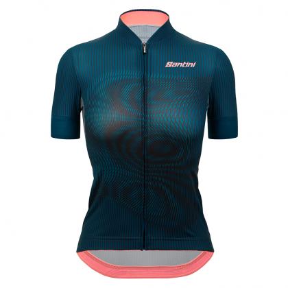 SANTINI WMN DELTA VORTEX JERSEY-TEAL FS-S
