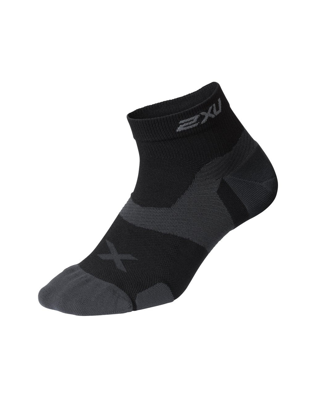 2XU UA5048E Vectr Cushion Unisex Compression Socks (Black/Titanium) | Cycling Gears Hub
