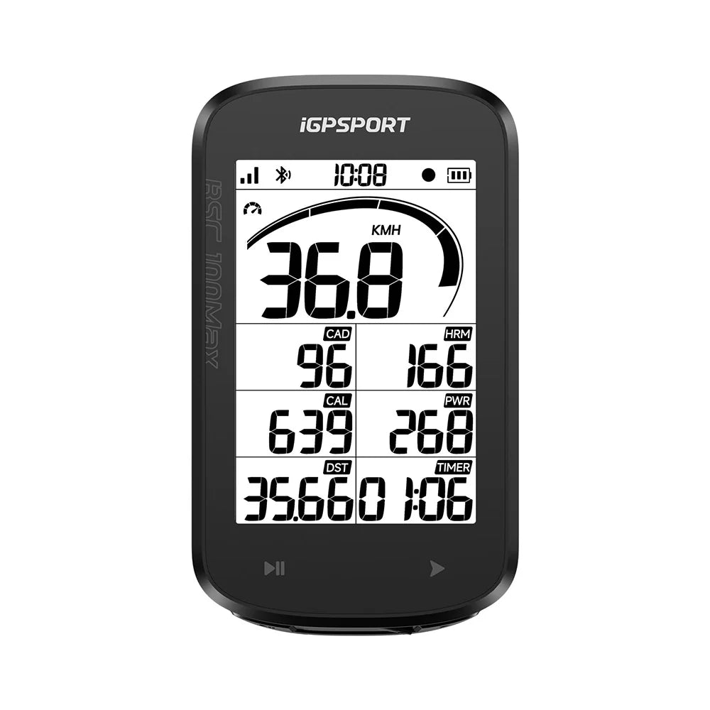 iGPSPORT BSC100 Max GPS Bike Computer | 3” Anti-Glare Display | 40-Hour Battery | Cycling Gears Hub
