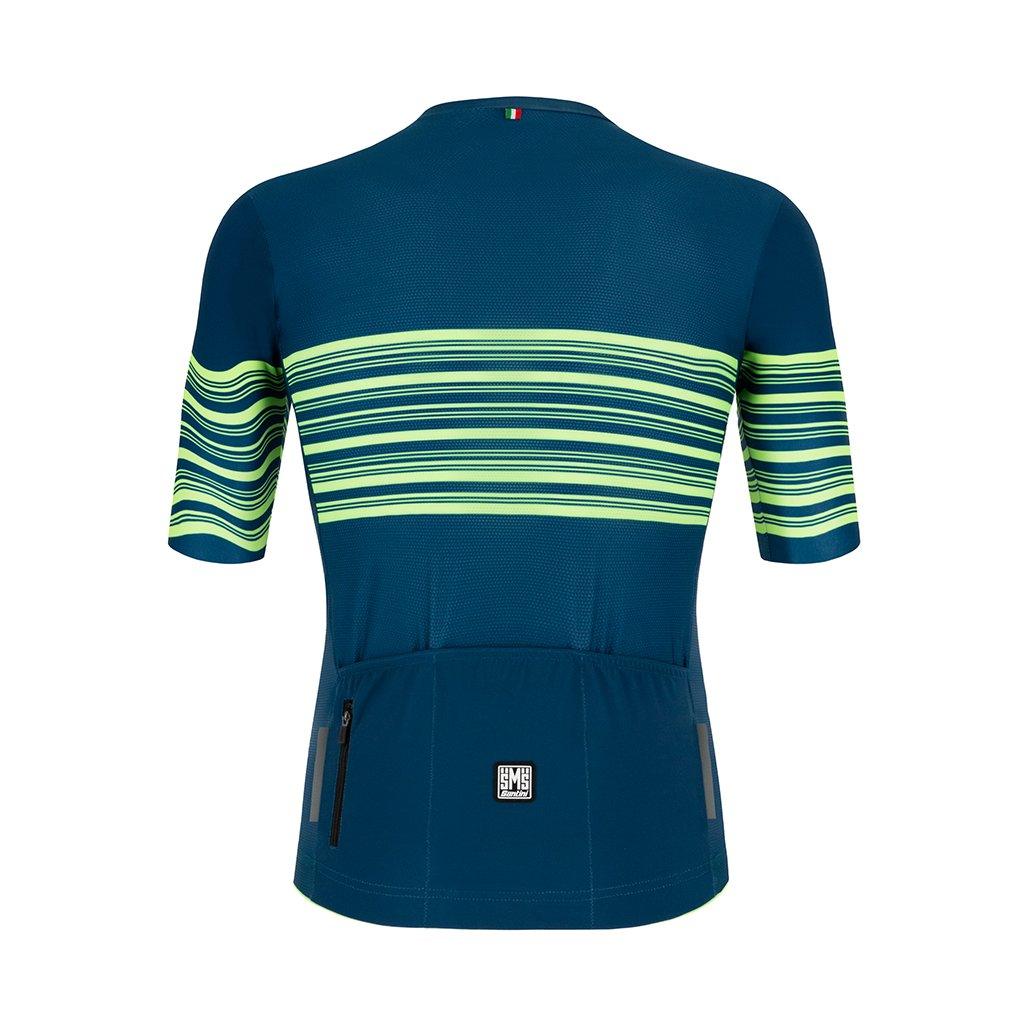 Santini Tono Profilo Mens Cycling Jersey (Fluo Green) | Cycling Gears Hub