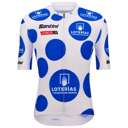 Santini La Vuelta Official Best Climber Men's Cycling Jersey (Blue) | Cycling Gears Hub