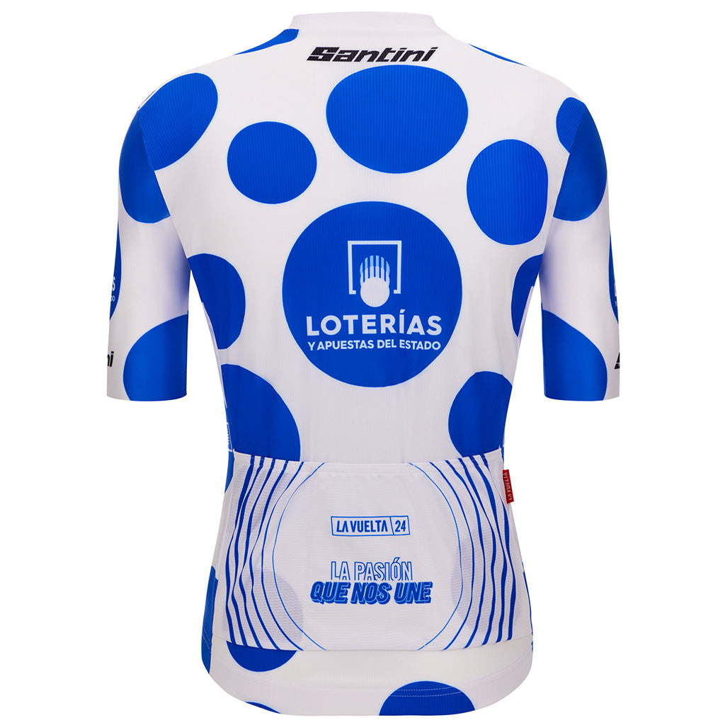 Santini La Vuelta Official Best Climber Men's Cycling Jersey (Blue) | Cycling Gears Hub