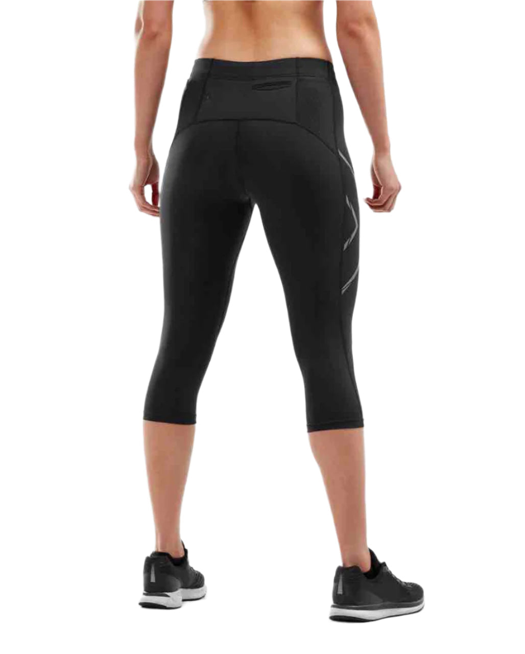 2XU WA5333B MCS Run 3/4 Women's Compression Tights (Black/Black Reflective) | Cycling Gears Hub