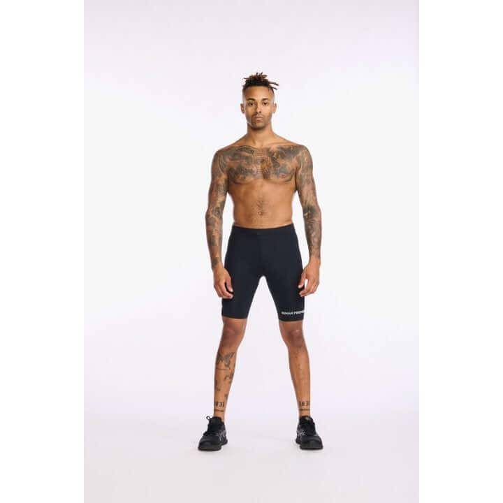 2XU MT6430B Aero 9 Inch Men's Triathlon Shorts (Black/White) | Cycling Gears Hub