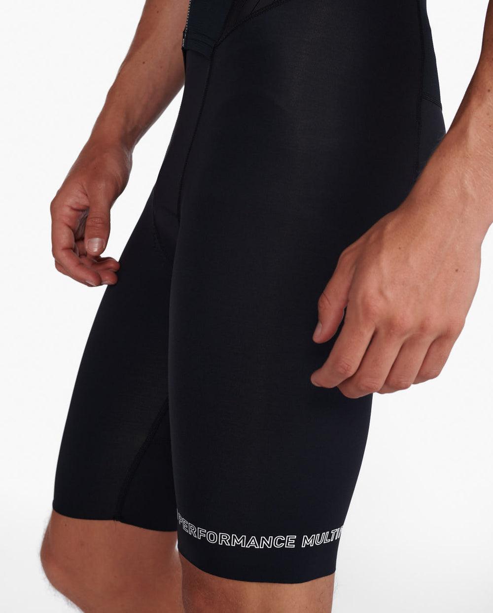 2XU MT6426D Aero Sleeved Men's Triathlon Suit (Black/White) | Cycling Gears Hub