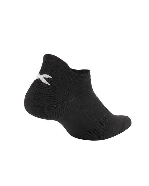 2XU UQ6551E Ankle Unisex Running Socks - Pack of 3 (Black/White) | Cycling Gears Hub