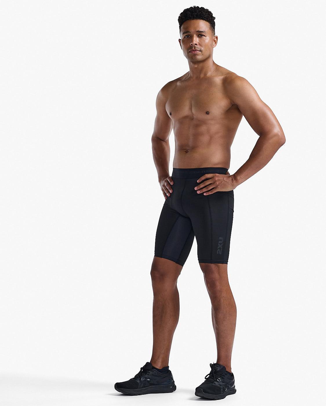 2XU MA7198B Base Layer Men's Compression Shorts (Black/Nero) | Cycling Gears Hub