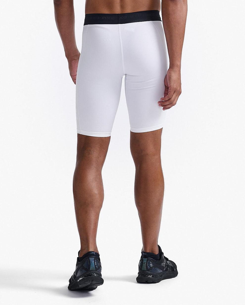 2XU MA7198B  Base Layer Men's Compression Shorts (White/White) | Cycling Gears Hub