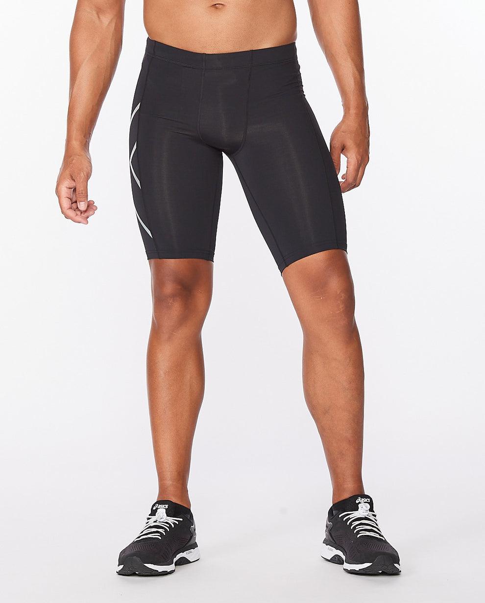 2XU MA3851B Core Men's Compression Shorts (Black/Silver) | Cycling Gears Hub