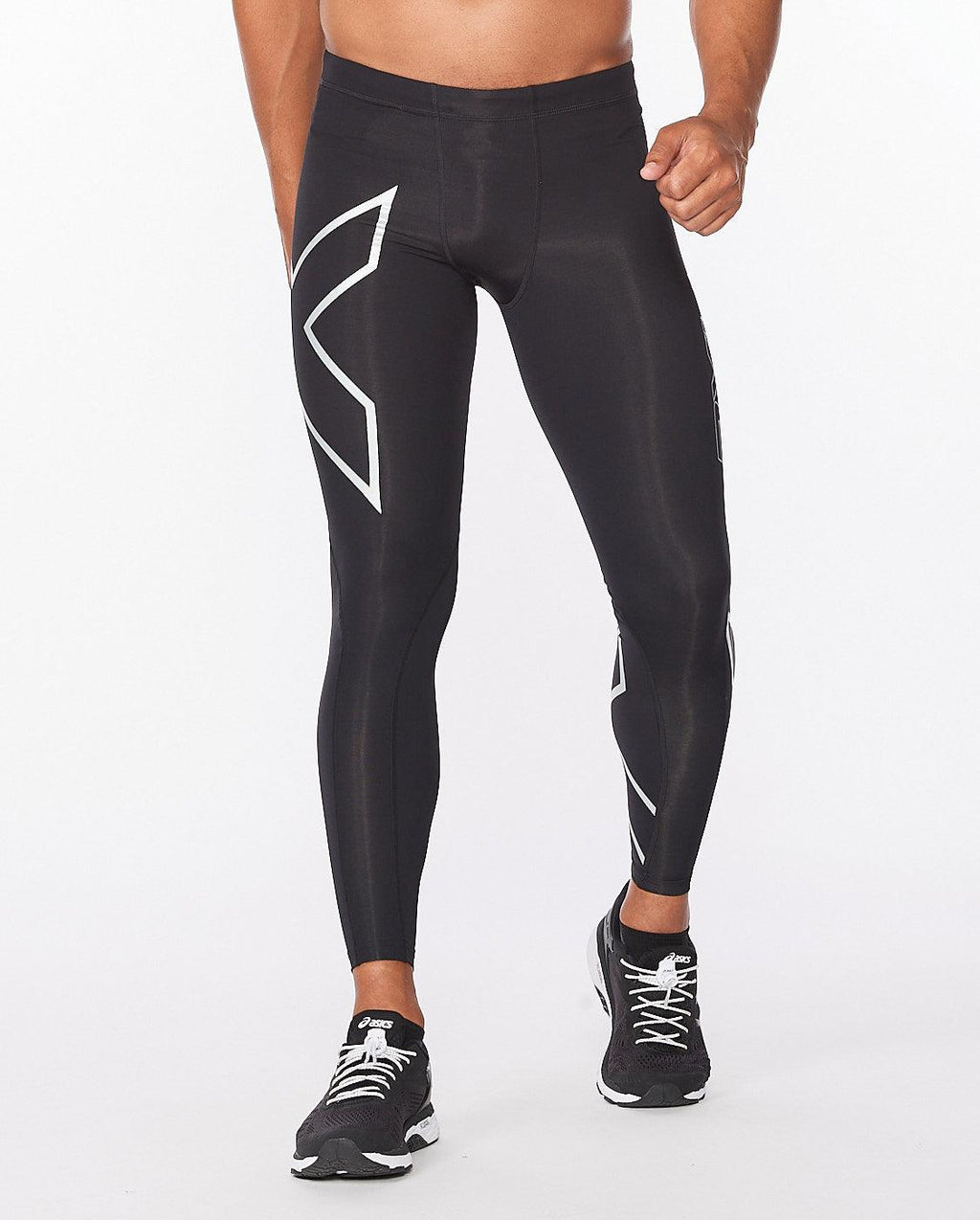 2XU MA3849B Core Men's Compression Tights (Black/Silver) | Cycling Gears Hub
