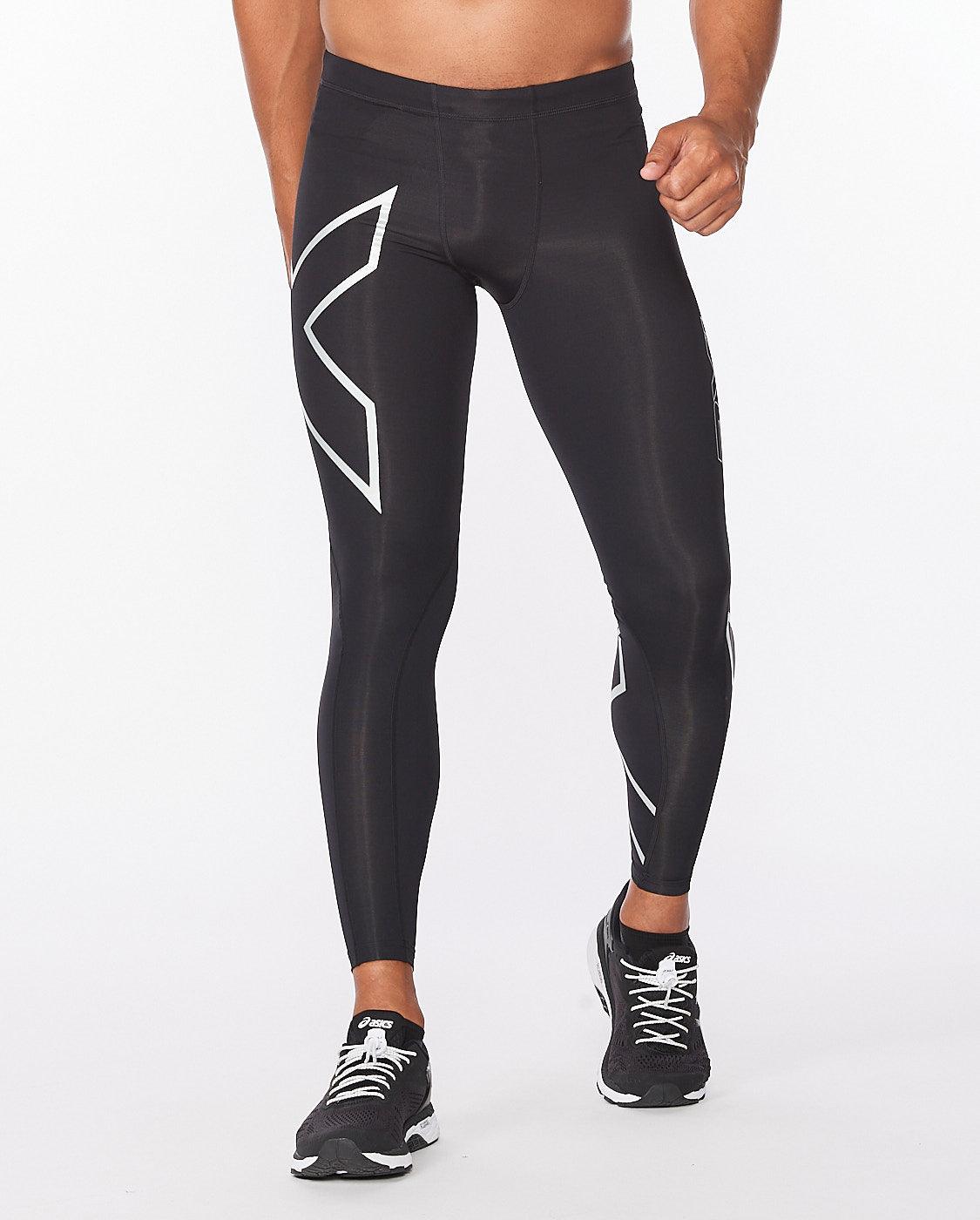 2XU MA3849B Core Men's Compression Tights (Black/Silver) | Cycling Gears Hub