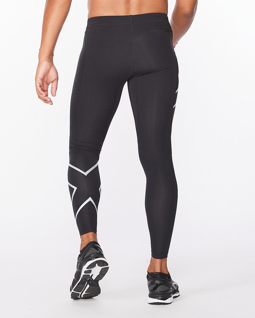 2XU MA3849B Core Men's Compression Tights (Black/Silver) | Cycling Gears Hub
