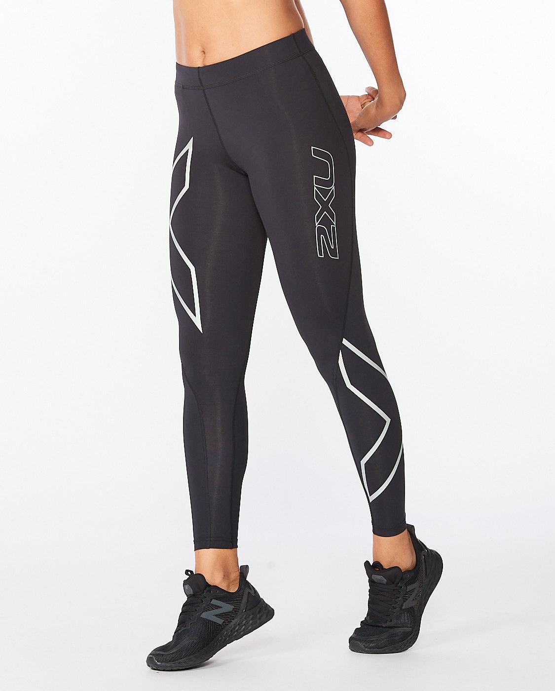 2XU WA4173B Core Women's Compression Tights (Black/Silver) | Cycling Gears Hub