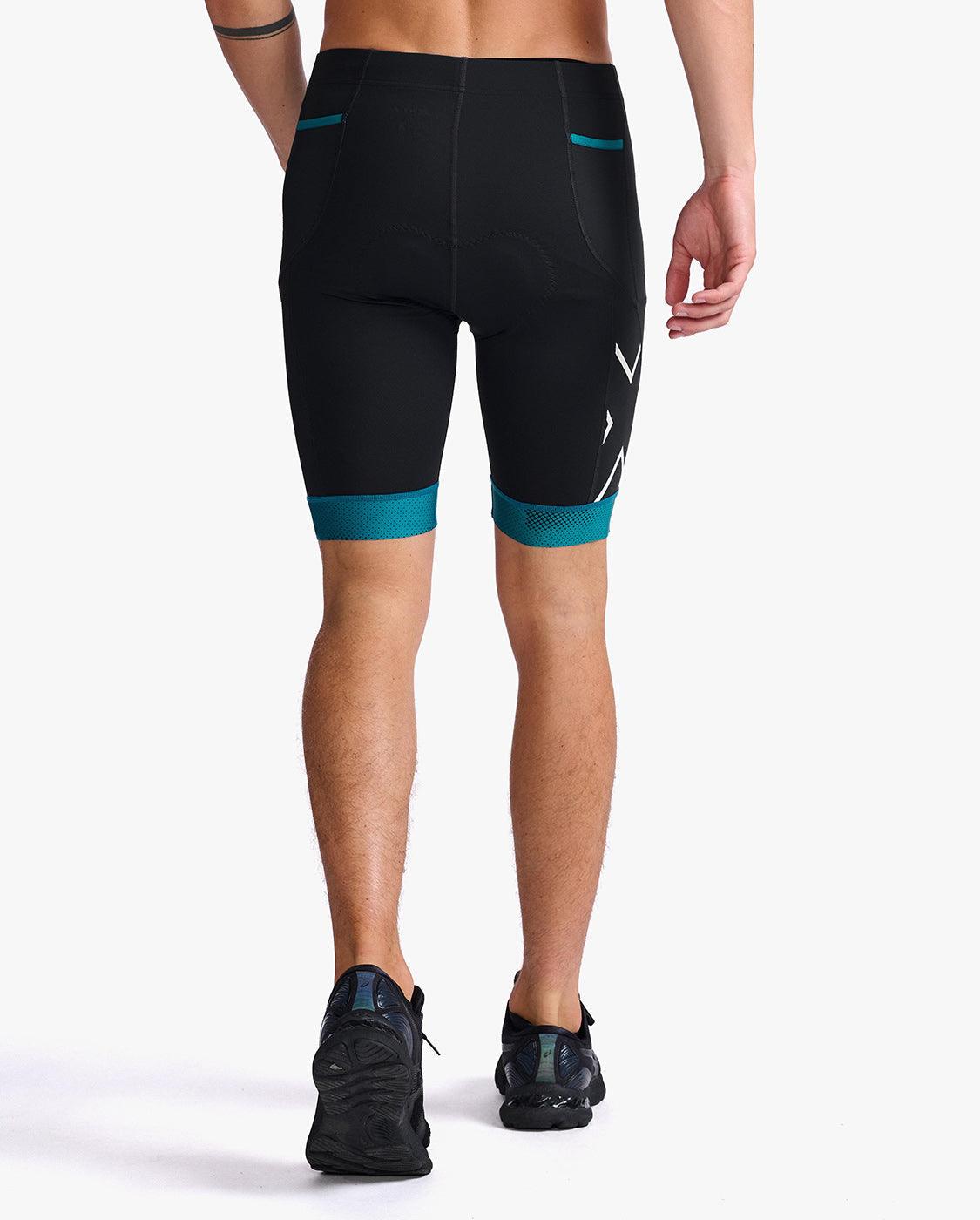 2XU MT6439B Core Men's Triathlon Short (Black/Jade) | Cycling Gears Hub