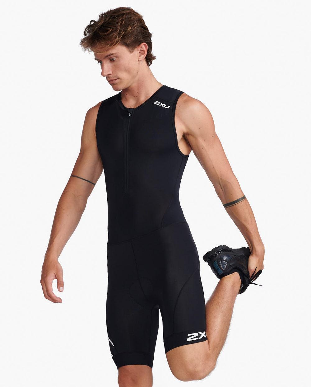 2XU MT6437D Core Men's Triathlon Suit (Black/White) | Cycling Gears Hub