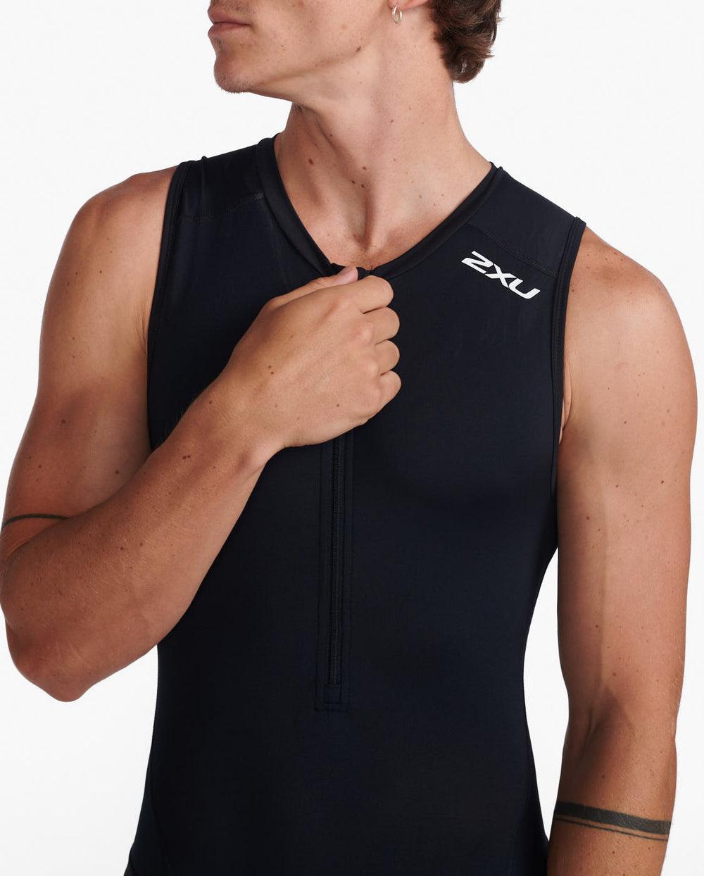 2XU MT6437D Core Men's Triathlon Suit (Black/White) | Cycling Gears Hub