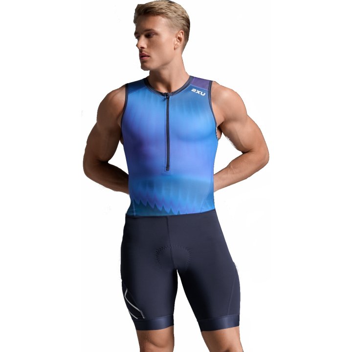 2XU MT7398D Core Men's Triathlon Suit (Azure Blue/Midnight) | Cycling Gears Hub