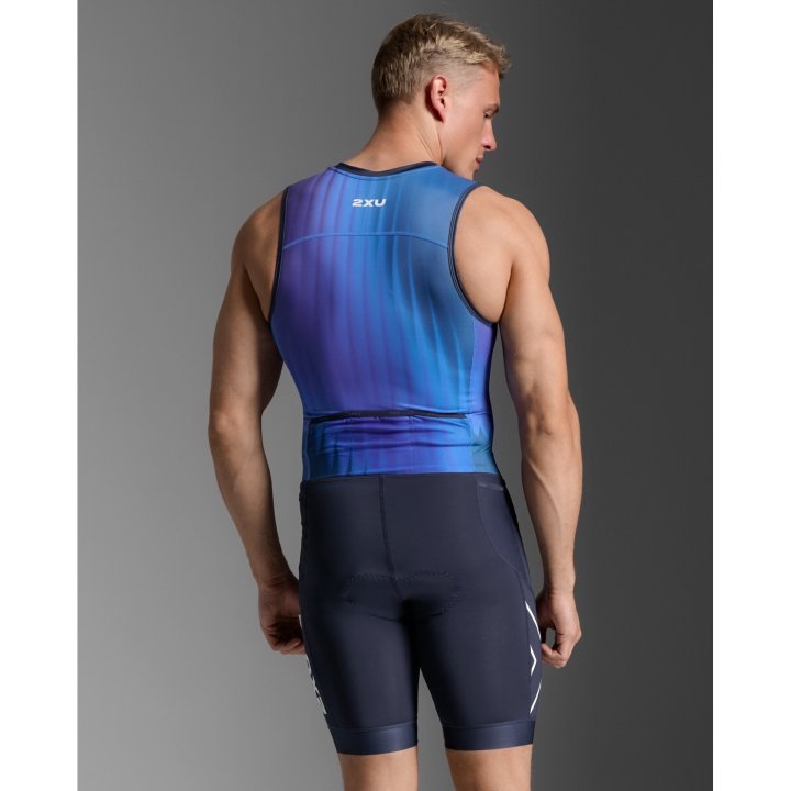 2XU MT7398D Core Men's Triathlon Suit (Azure Blue/Midnight) | Cycling Gears Hub
