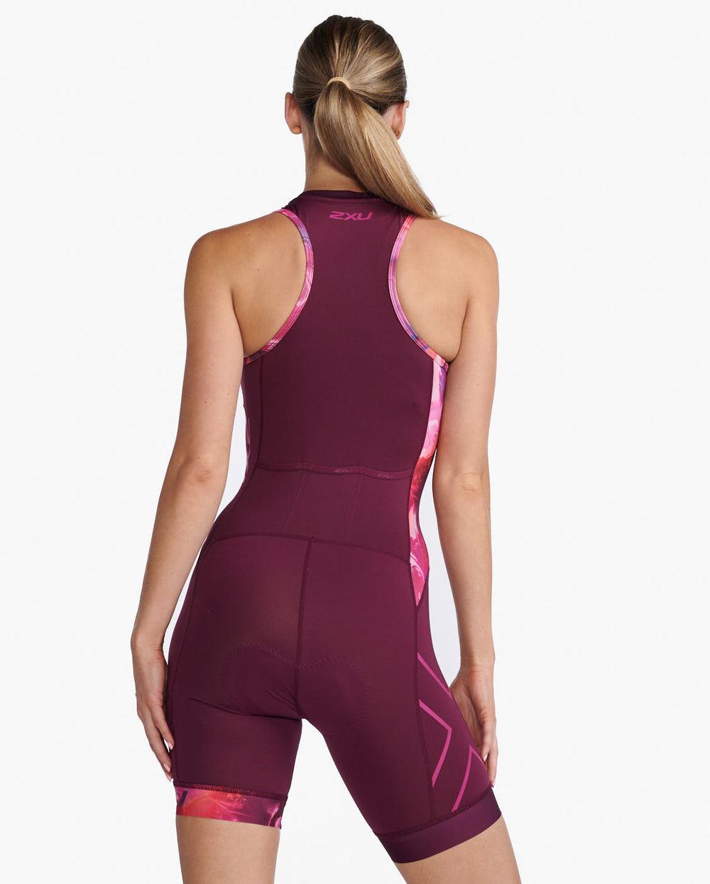 2XU Wt6440D Core Women's Triathlon Suit (Mulberry/Festival) | Cycling Gears Hub