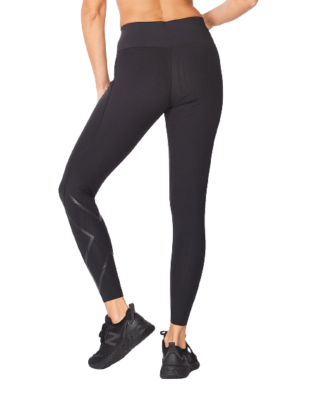 2XU WA5367B Mid-Rise Women's Compression Tights (Black/Nero) | Cycling Gears Hub