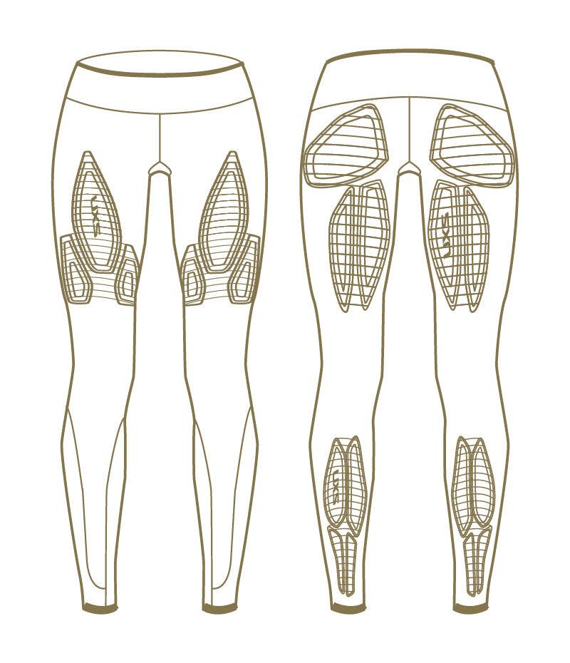2XU WA5367B Mid-Rise Women's Compression Tights (Black/Nero) | Cycling Gears Hub