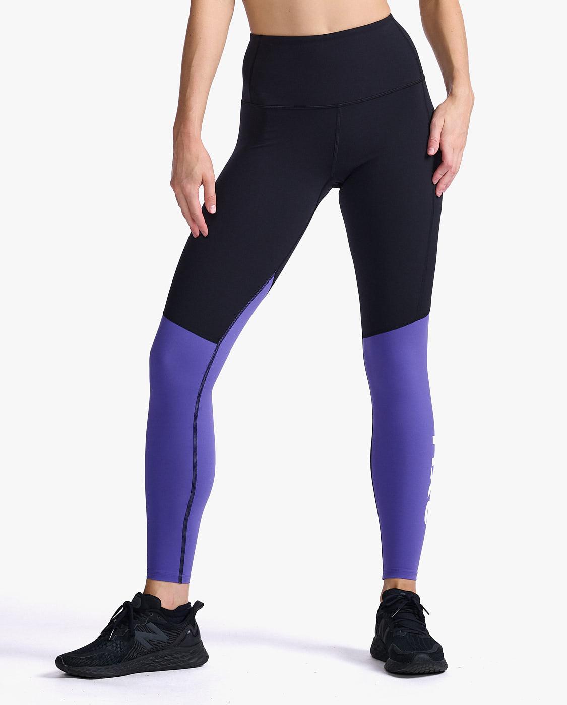 2XU WA6613B Form Splice Hi-Rise Women's Compression Tights (Black/Liberty) | Cycling Gears Hub
