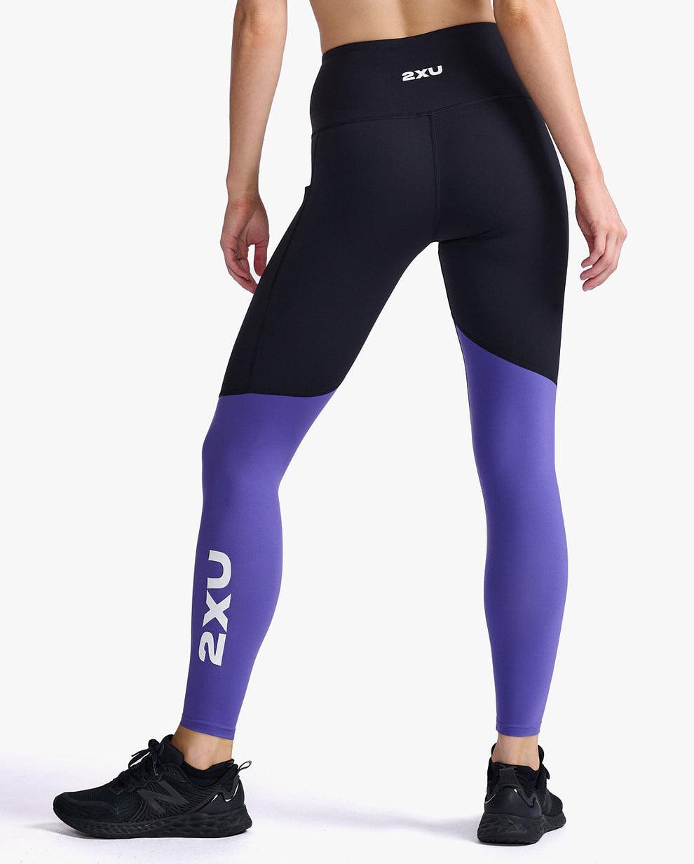 2XU WA6613B Form Splice Hi-Rise Women's Compression Tights (Black/Liberty) | Cycling Gears Hub