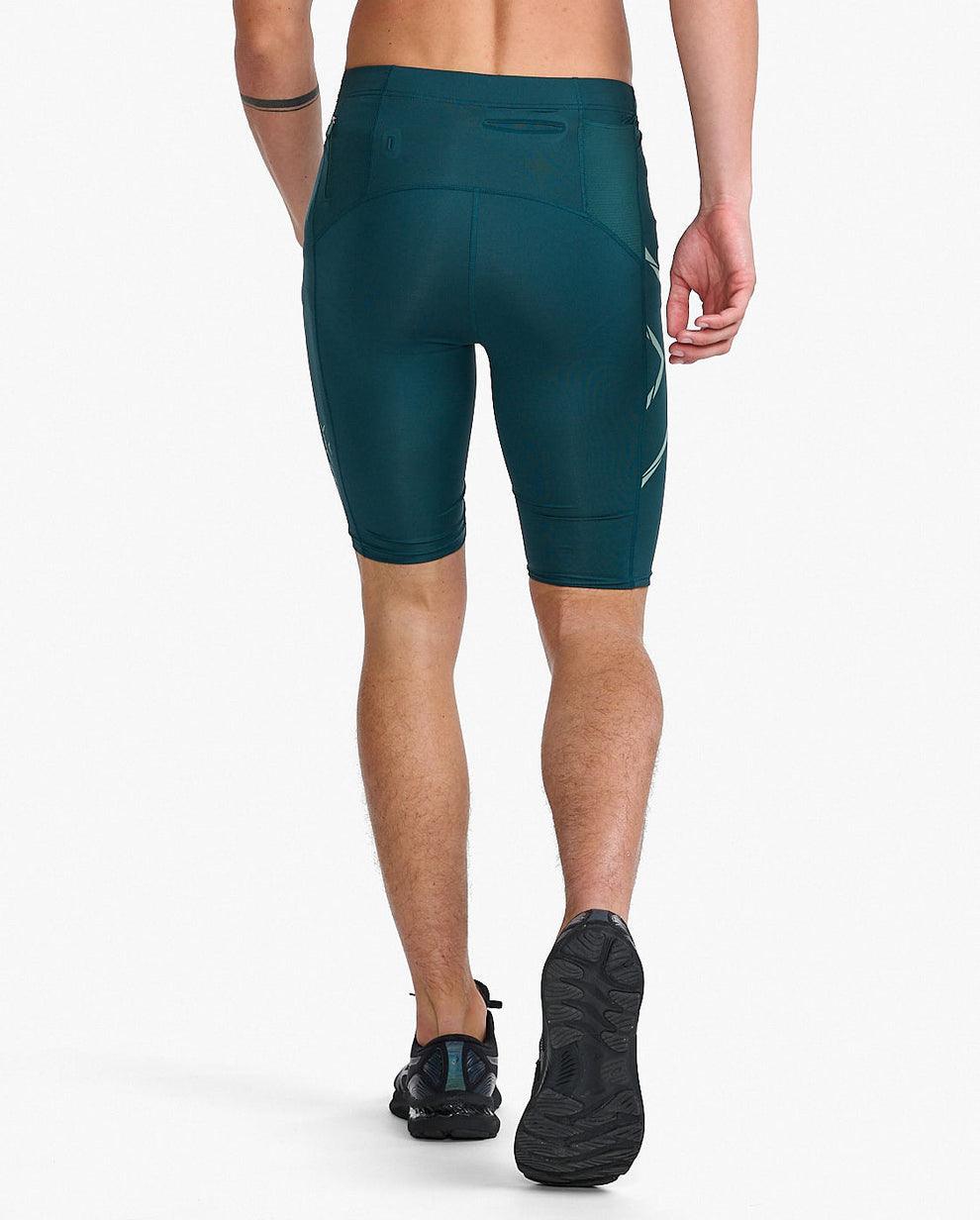 2XU MA5331B Light Speed Men's Compression Shorts (Pine/Raft Reflective) | Cycling Gears Hub