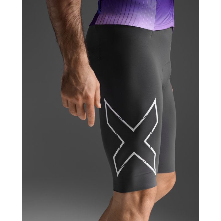 2XU MT7393D Light Speed React Men's Triathlon Suit (White/Turbulence) | Cycling Gears Hub
