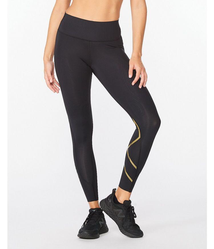 2XU WA5367B MCS X Train Mid Rise Women'sTights (Black/Gold) | Cycling Gears Hub
