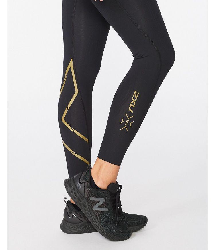 2XU WA5367B MCS X Train Mid Rise Women'sTights (Black/Gold) | Cycling Gears Hub